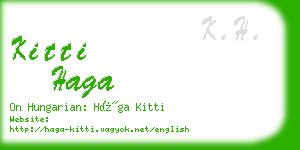 kitti haga business card